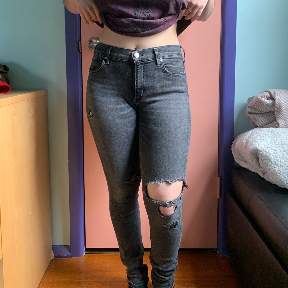 LA premium black/grey ripped jeans